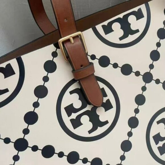 Tory Burch T Monogram Contrast Embossed Tote Bag - Picture 3 of 7